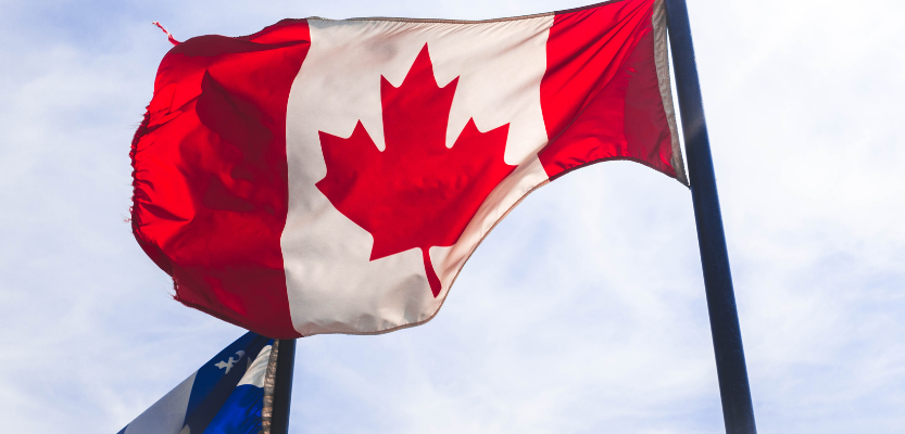 Vigilance nationale drapeaux du Canada et du Québec